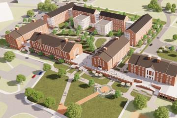 An artist's rendering of McDavis Hall