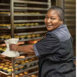 Sara James, Baker at Central Food Facility